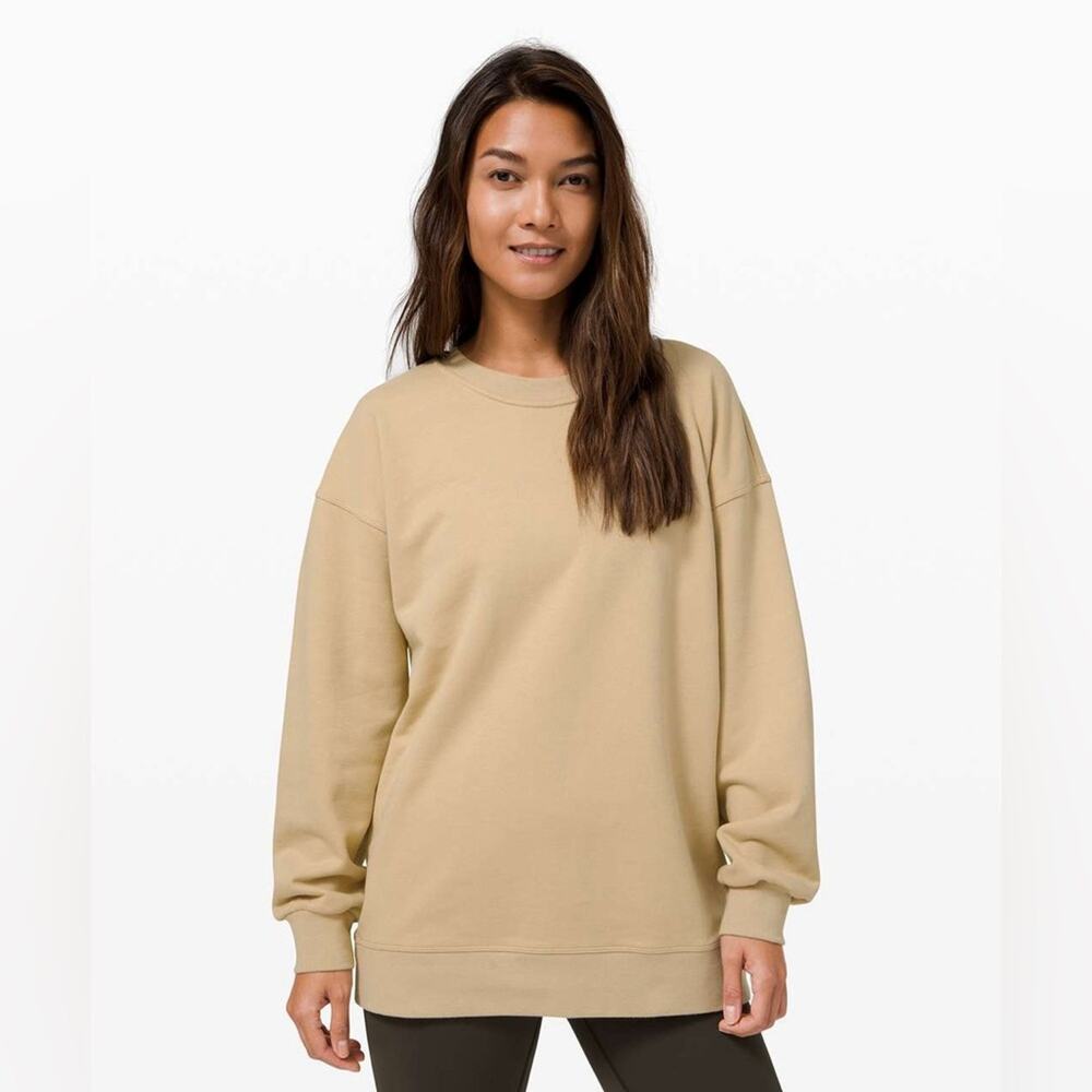 Lululemon Perfectly Oversized Crew Sweatshirt Trench Tan Size 10